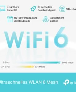TP-Link Deco X50 AX3000 Mesh WiFi 6 System (3er-Packung) – Dual-Band, Gigabit-Ports, WPA3-Schutz - Image 5
