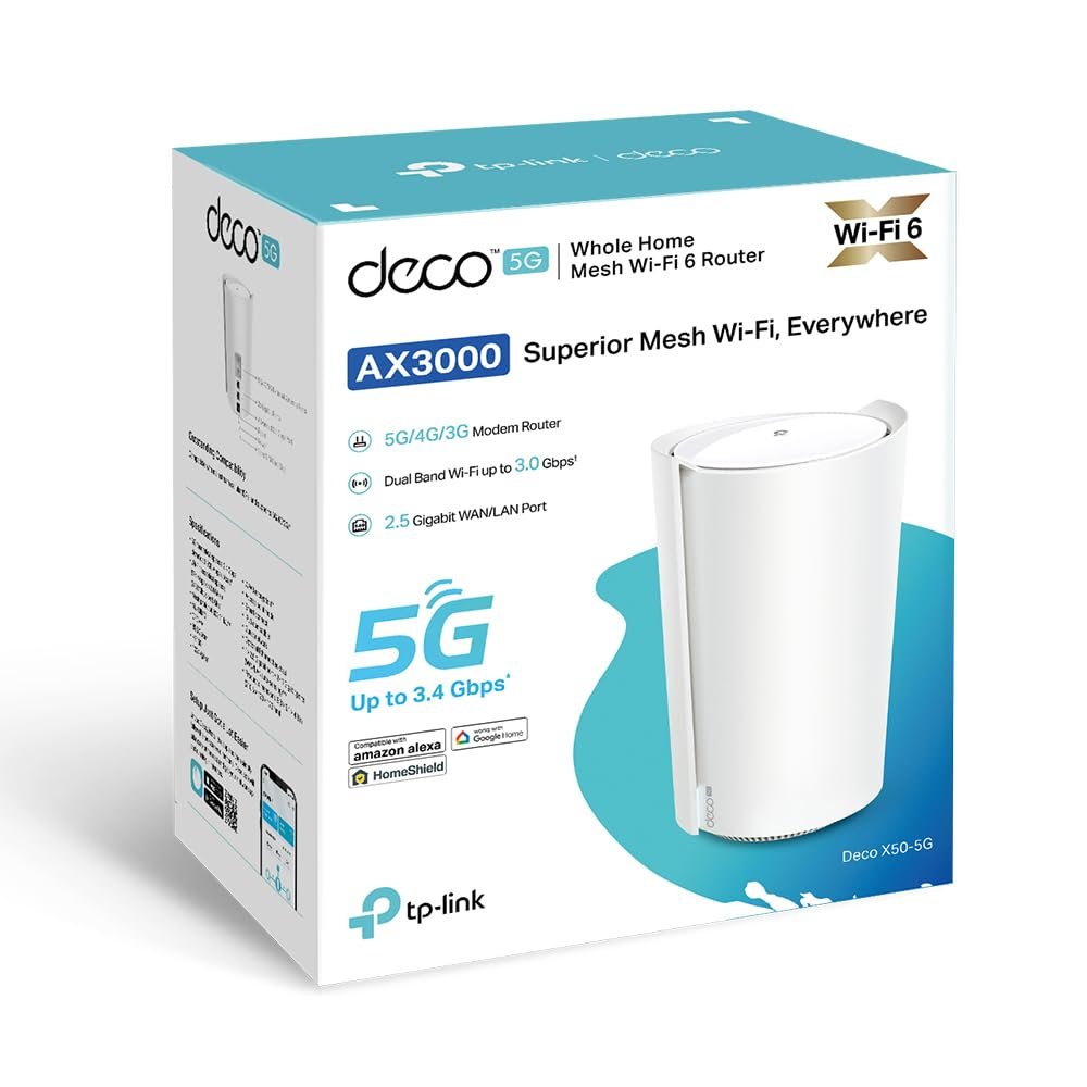 TP-Link Deco X50-5G – Wi-Fi 6 AX3000 5G Router mit SIM-Slot & Mesh-Unterstützung - Image 4