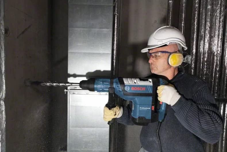 Bosch PRO Bohrhammer GBH 8-45 DV (Leistung 1.500 Watt, Bohr-Ø in Beton mit Hammerbohrern: 12-45mm, Schlagenergie max.: 12,5 J, SDS-max., inkl. Fetttube, Zusatzhandgriff, Handwerkoffer) Corded Electric - Image 4