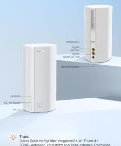 Alternative view of Tenda 5G01 – 5G Wi-Fi 6 Router für Nano-SIM mit Gigabit-Port & Mesh+