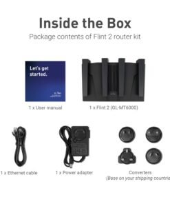 Alternative view of GL.iNet GL-MT6000 (Flint 2) – Wi-Fi 6 Gaming Router mit 2×2.5G & 4×Gigabit-Ports