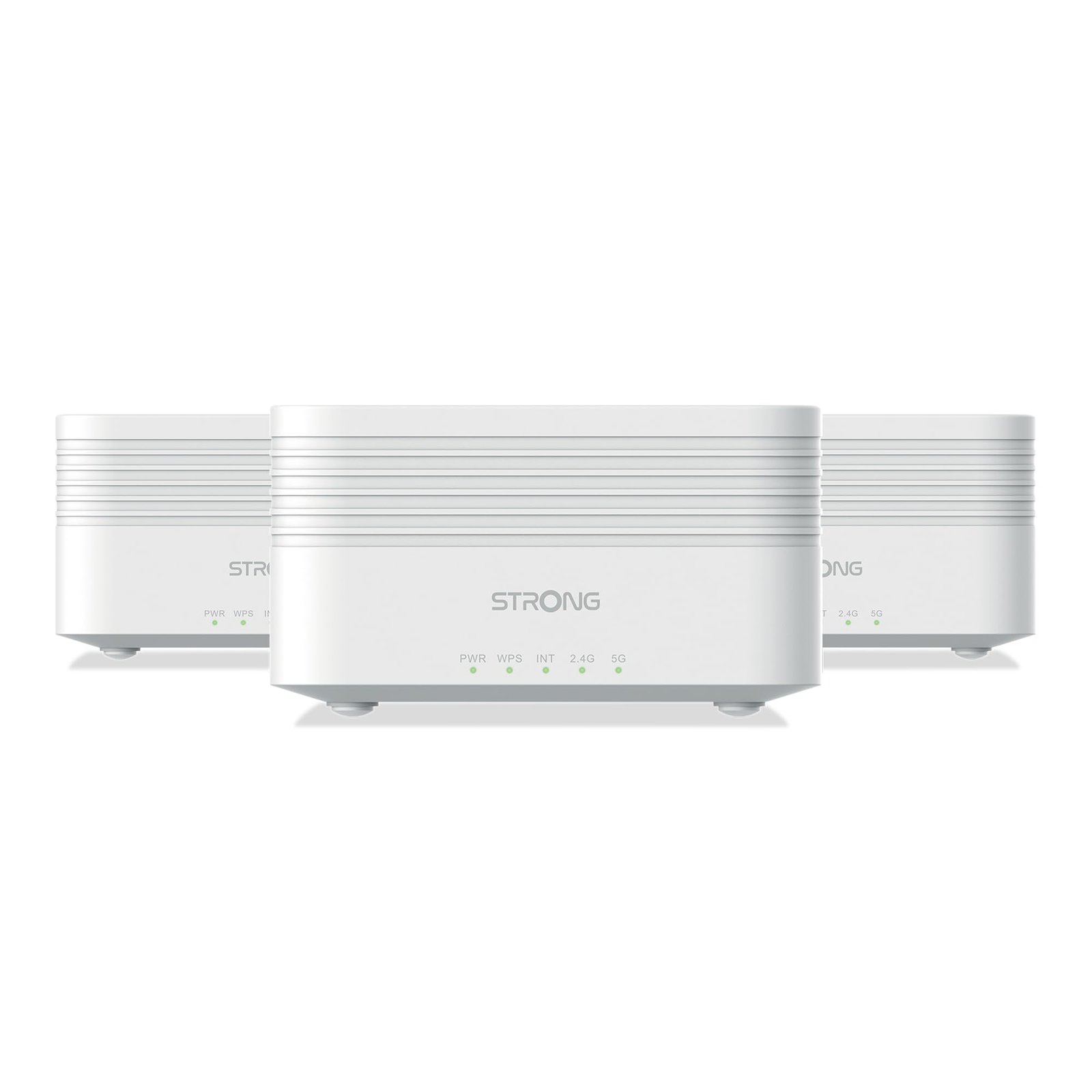 STRONG Atria Mesh AX3000 WiFi 6 Add-On Kit (3er-Packung) – Dual-Band Abdeckung, Gigabit-Ports, Weiß