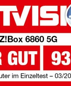 Alternative view of FRITZ! Box 6860 5G Router – WiFi 6 bis zu 3000 MBit/s, PoE+, DECT-Basis