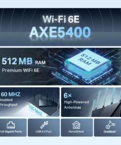 TP-Link Archer AXE75 Tri-Band WiFi 6E Router – AX5400, Gigabit-Ports, USB 3.0, WPA3-Sicherheit - Image 5