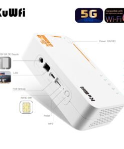 Alternative view of KuWFi 5G WiFi 6 Mobiler Router – AX3600 Dual-Band Hotspot mit SIM & eSIM, bis zu 2,5 Gbit/s