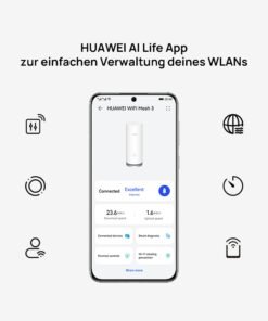 Alternative view of HUAWEI WiFi Mesh 3 – AX3000 WiFi 6 Mesh System, 3er-Packung, bis zu 400 m² Abdeckung
