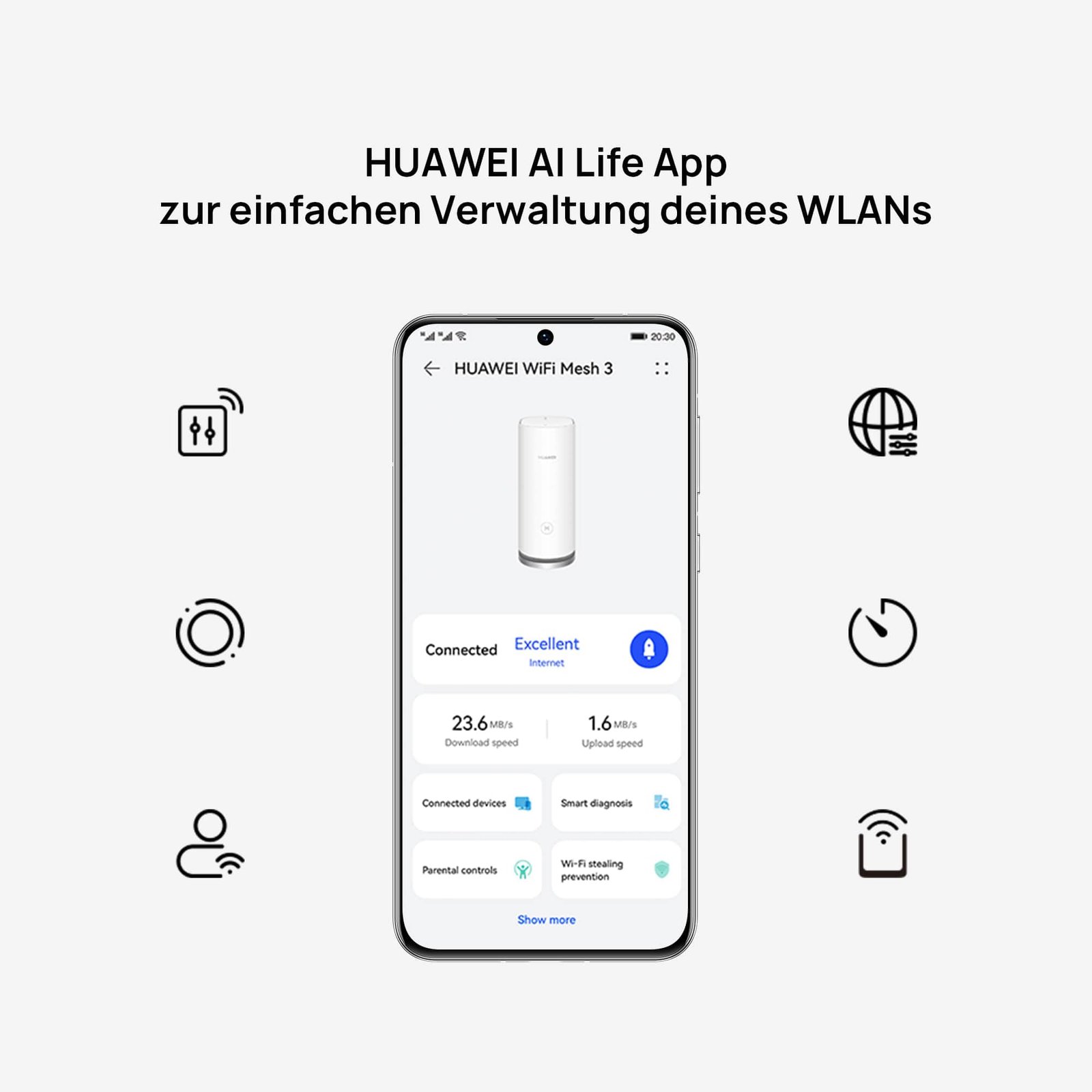 HUAWEI WiFi Mesh 3 – AX3000 WiFi 6 Mesh System, 3er-Packung, bis zu 400 m² Abdeckung – Bild 2