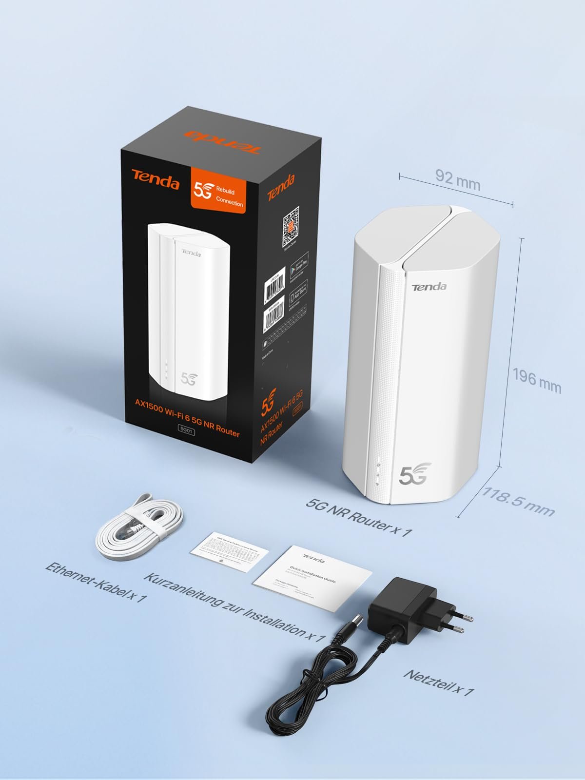 Tenda 5G01 – 5G Wi-Fi 6 Router für Nano-SIM mit Gigabit-Port & Mesh+ – Bild 4