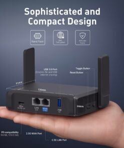 GL.iNet GL-BE3600 (Slate 7) – Mobiler Wi-Fi 7 Reise-Router mit VPN & 2.5G Port – Bild 3