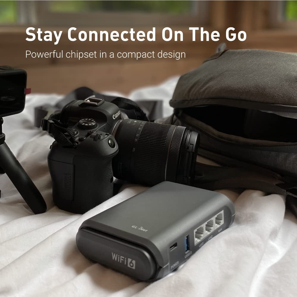 GL.iNet AXT1800 (Slate AX) – Mobiler Wi-Fi 6 Reise-Router mit VPN & Gigabit-Ports - Image 4