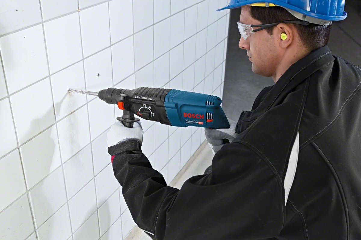 Bosch PRO Bohrhammer GBH 2-26 F (Leistung 830 Watt, Wechselfutter SDS-plus, inkl. Zusatzhandgriff, Tiefenanschlag, Maschinentuch, Schnellwechselbohrfutter, Handwerkoffer) - Image 6