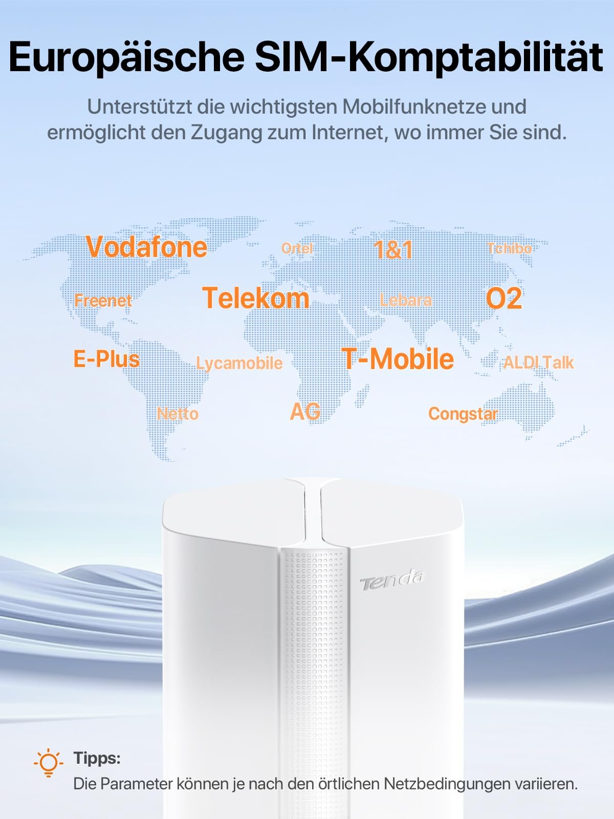 Tenda 5G01 – 5G Wi-Fi 6 Router für Nano-SIM mit Gigabit-Port & Mesh+ – Bild 5