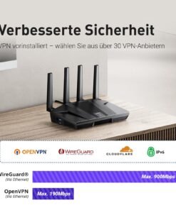 GL.iNet GL-MT6000 (Flint 2) – Wi-Fi 6 Gaming Router mit 2×2.5G & 4×Gigabit-Ports – Bild 6