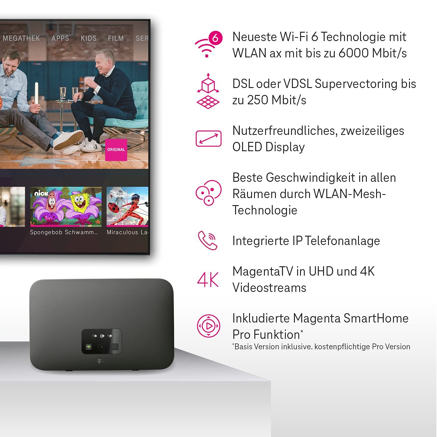 Telekom Speedport Smart 4 – Wi-Fi 6 Mesh Router mit SmartHome & DECT-Basis – Bild 6