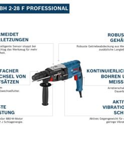 Alternative view of Bosch PRO Bohrhammer GBH 2-28 F (inkl. Zusatzhandgriff, Tiefenanschlag 210mm, Maschinentuch, Schnellwechselbohrfutter, Wechselfutter SDS-plus, Handwerkoffer)
