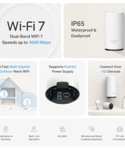 TP-Link Deco BE25 Outdoor WiFi 7 Router – Dual-Band, 2× 2.5G Ports, PoE/AC-Stromversorgung - Image 9