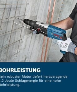 Bosch PRO Bohrhammer GBH 2-28 F (inkl. Zusatzhandgriff, Tiefenanschlag 210mm, Maschinentuch, Schnellwechselbohrfutter, Wechselfutter SDS-plus, Handwerkoffer) - Image 3