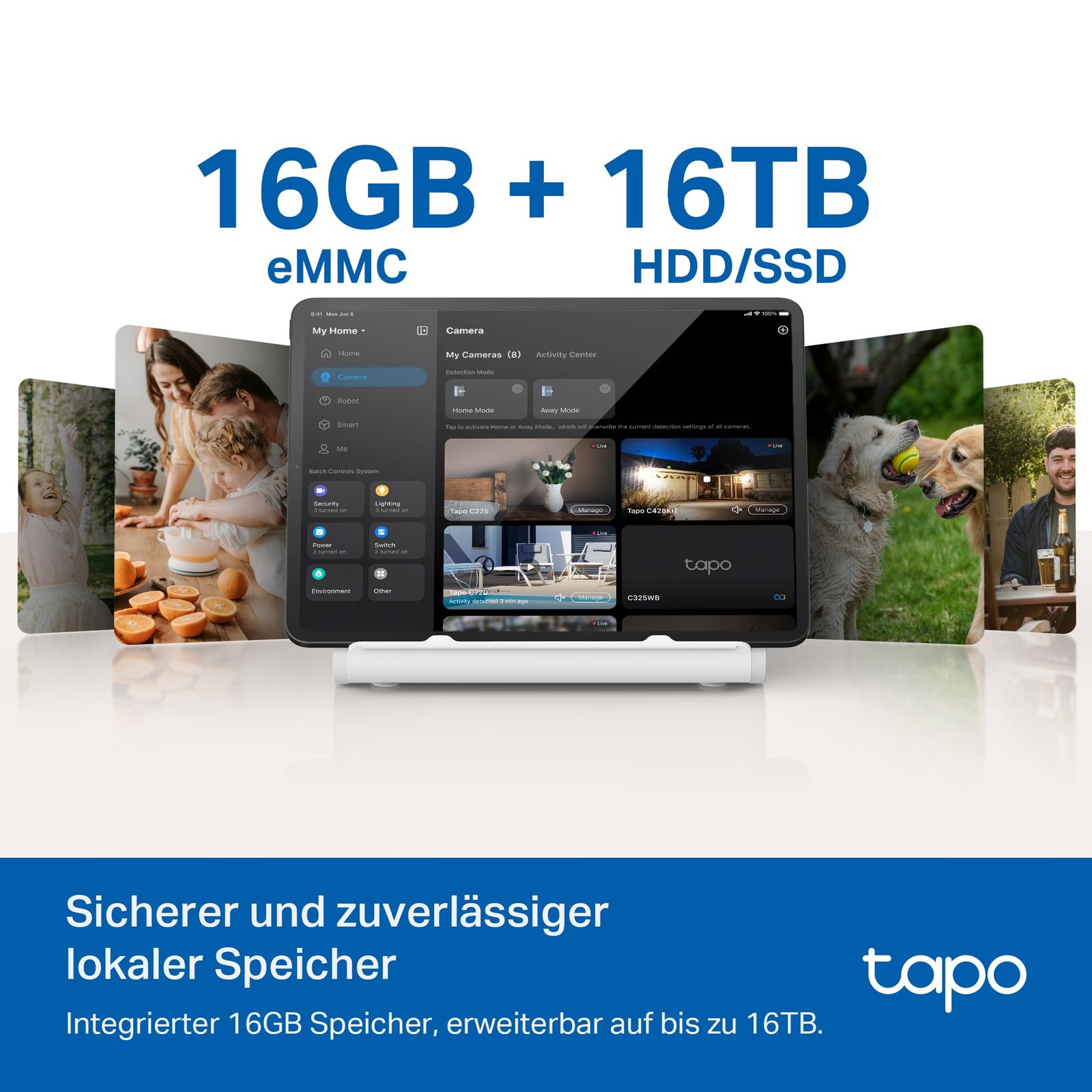 TP-Link Tapo H500 HomeBase – Smart Hub mit 16GB Speicher, erweiterbar auf 16TB - Image 3