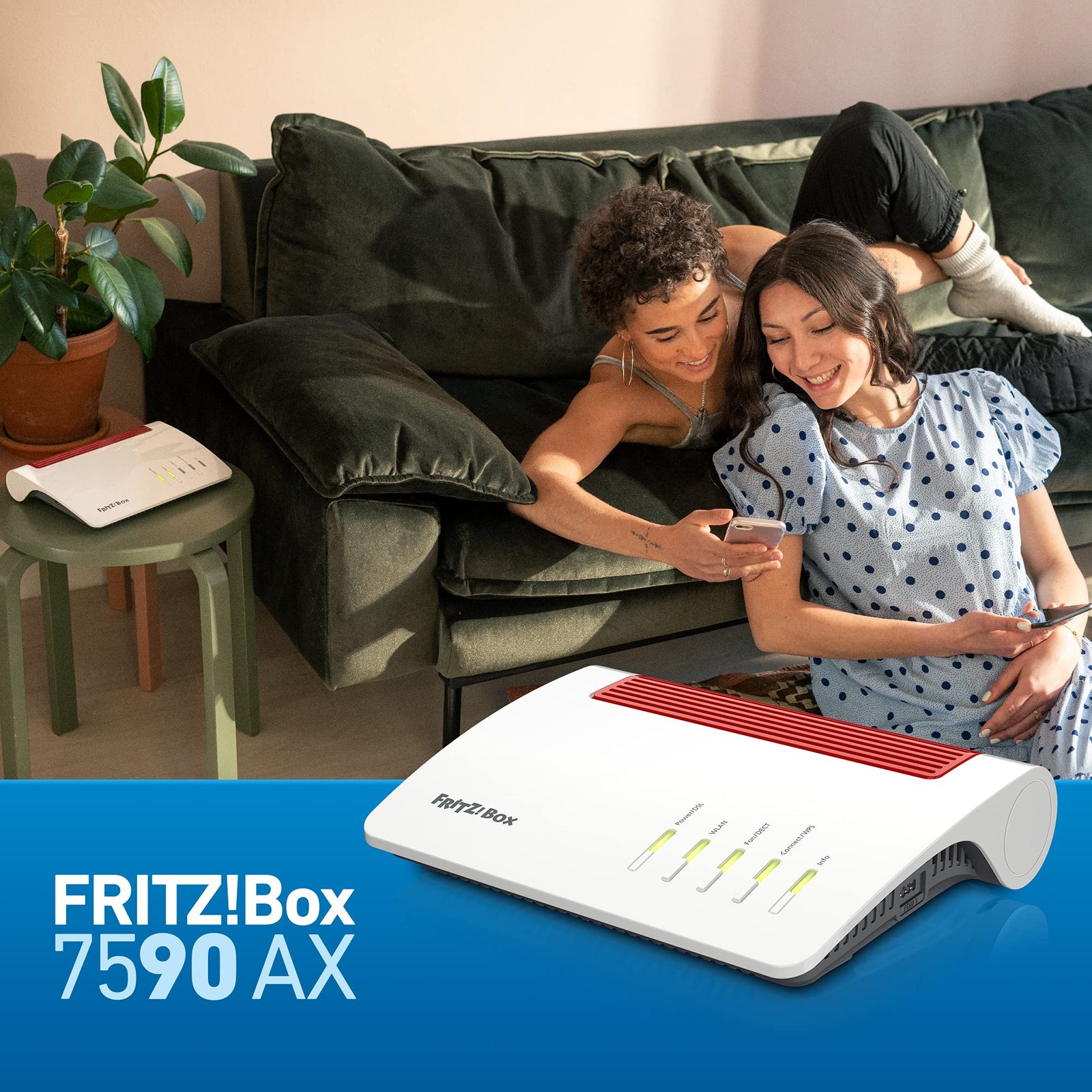 FRITZ! Box 7590 AX – Wi-Fi 6 DSL-Router mit Mesh, DECT-Basis & Supervectoring – Bild 4