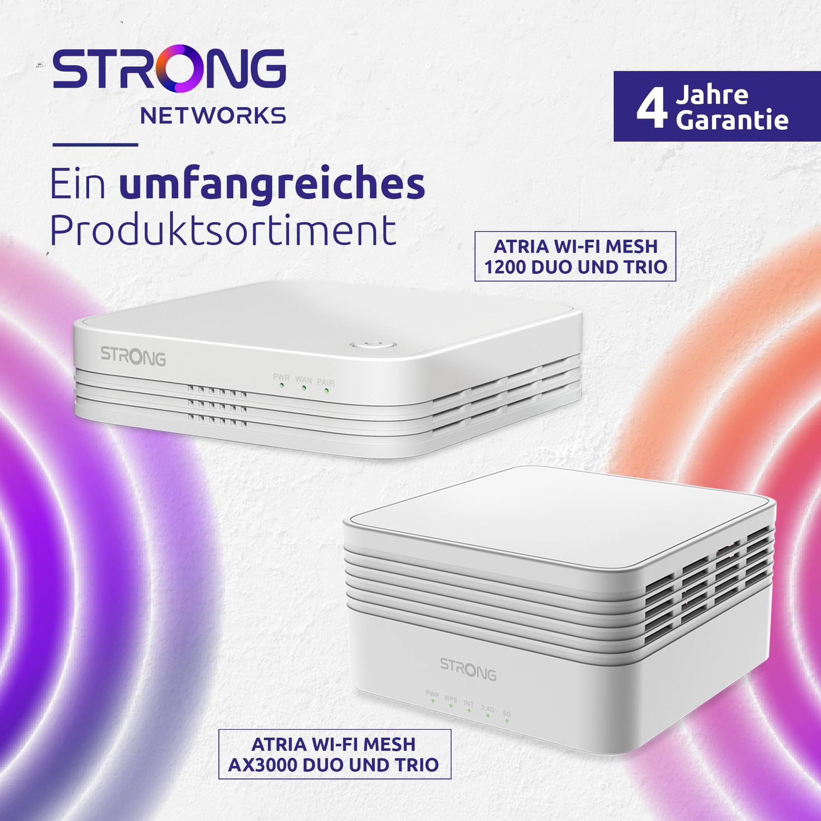 STRONG Atria Mesh AX3000 WiFi 6 Add-On Kit (3er-Packung) – Dual-Band Abdeckung, Gigabit-Ports, Weiß - Image 3