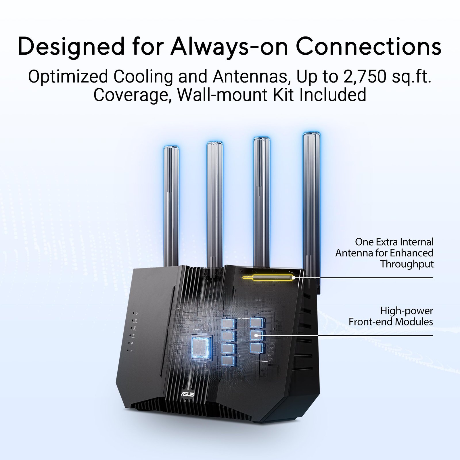 ASUS RT-BE92U BE9700 Tri-Band WiFi 7 Router – AiMesh, VPN & erweiterte Sicherheit - Image 4