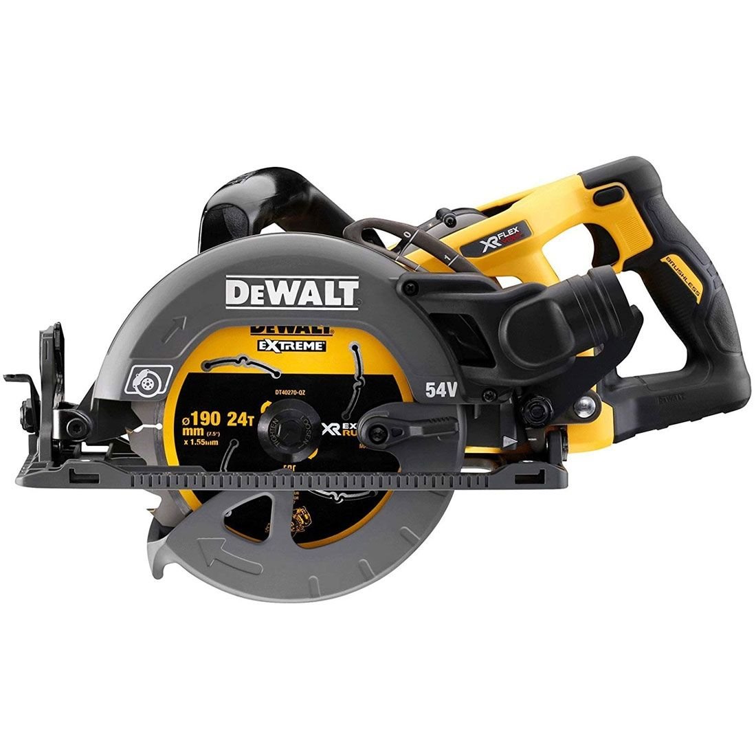 DeWalt DCS577T2-GB 54v XR FLEXVOLT Hochleistungs 190mm Handkreissäge inkl. 2x DCB546 Akkus - Image 3