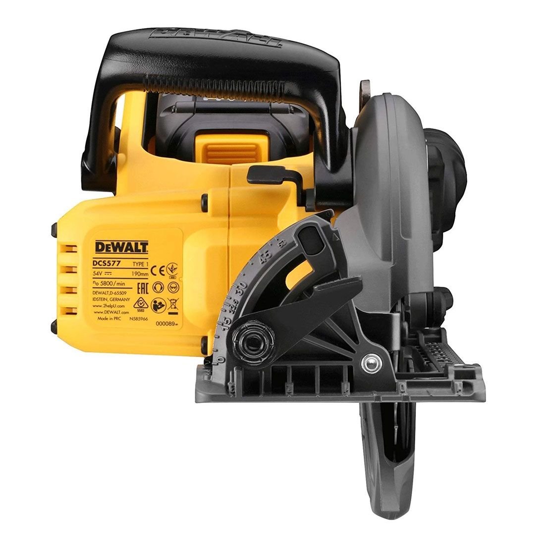 DeWalt DCS577T2-GB 54v XR FLEXVOLT Hochleistungs 190mm Handkreissäge inkl. 2x DCB546 Akkus - Image 4