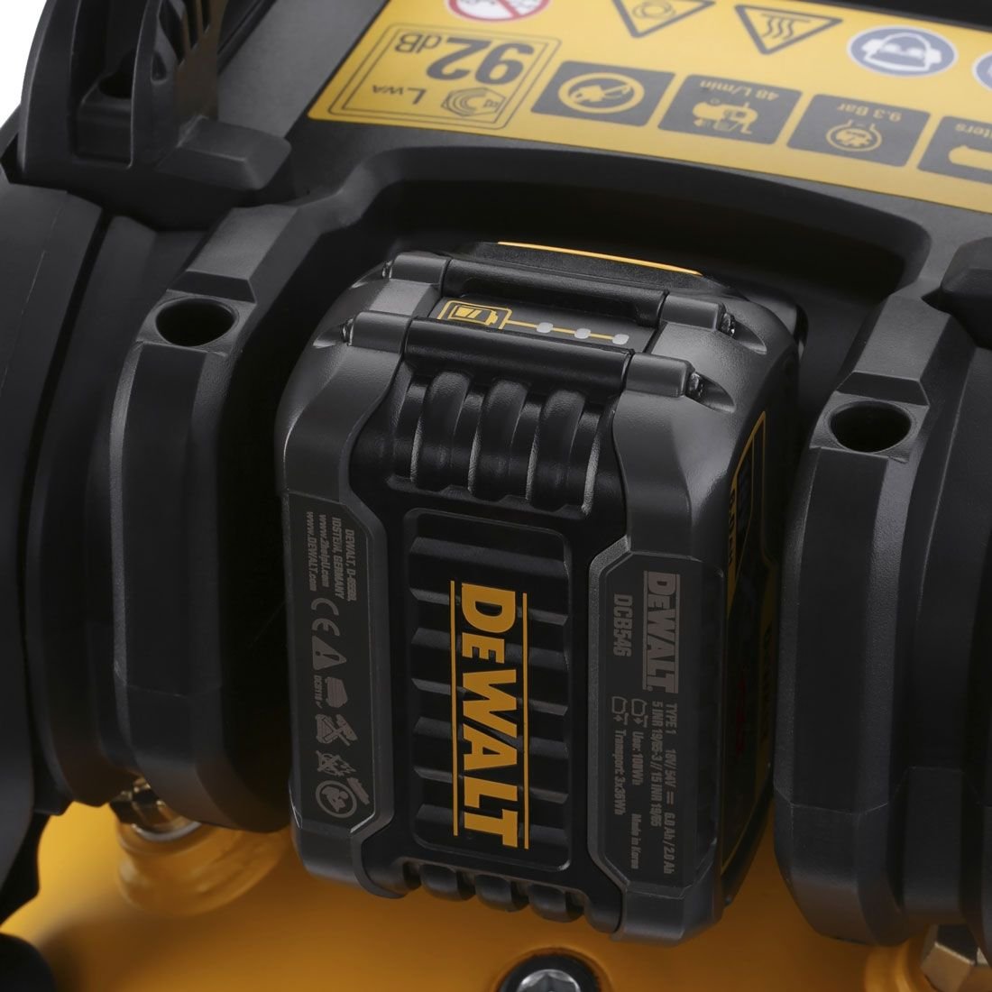 DeWalt DCC1054T2-GB 54v XR FLEXVOLT Akku 10L Luftkompressor inkl. 2x DCB546 Akkus - Image 7