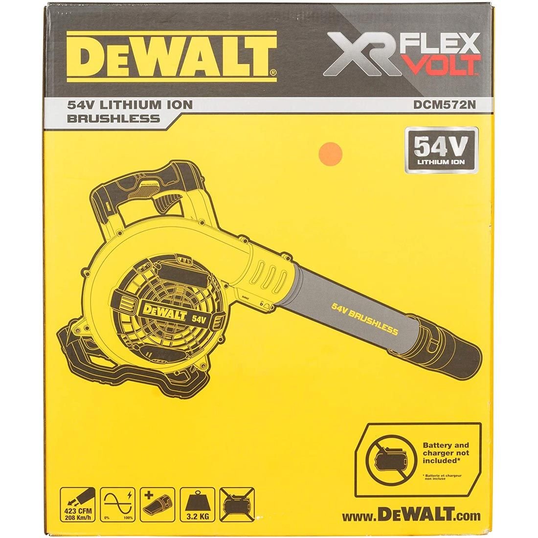 DeWalt DCM572N-XJ 54v XR FLEXVOLT Akku bürstenlos Gebläse ohne Akku und Ladegerät – Bild 8