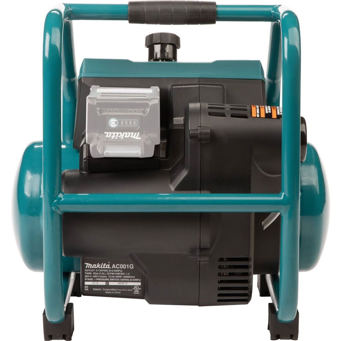 Makita AC001GZ 40v Max XGT geräuscharme Serie bürstenlos 7.6L Luftkompressor ohne Akku und Ladegerät – Bild 7