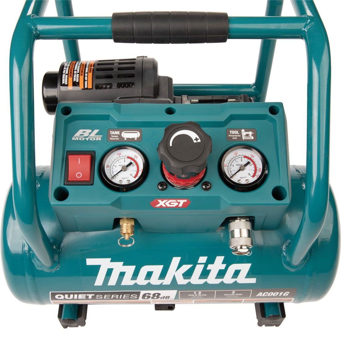 Makita AC001GZ 40v Max XGT geräuscharme Serie bürstenlos 7.6L Luftkompressor ohne Akku und Ladegerät – Bild 4